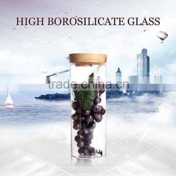 high borosilicate handmade glass storage air tight food container jar for 1200ml