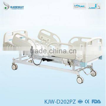 High Quality Two Function Electric Home Care Hospital Bed With Central Locking Castors