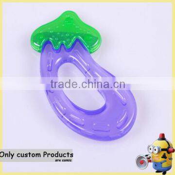 Manufacturer Custom Eggplant Teether Silicone Baby Teether/ BPA FREE Children's Educational Silicone Teethers Shenzhen Maker