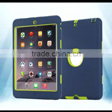 TWO-tone silicon+plastic full protective tablet case for ipad air