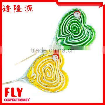 85g Yellow&White Heart Shape Lollipop Candy