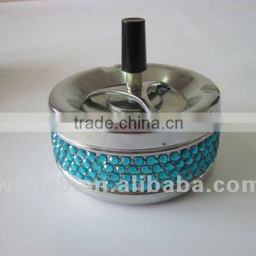 Table Metal Ashtray Be Covered With Crystal