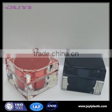 Luxury Acrylic Square Cosmetic cream Jar