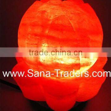 Lotus Salt Lamp / Salt Stone Lamps / Handicraft Salt Lamps / Himalayan Salt Products / Salt Lamps for Decoration / Salt Lamp