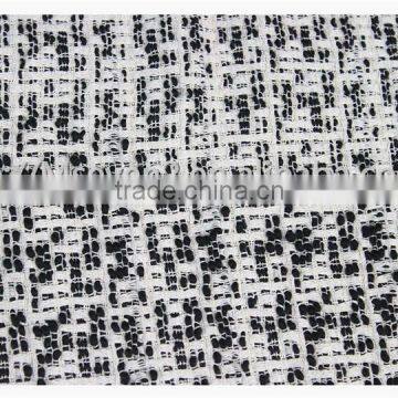 2016 M.seven Black/white Thick Tweed Fabric, Wool Blend Polyester Fabric for Casual and Formal Wear photo-3