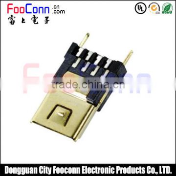 high quality mini usb 16pin male connector solder type