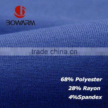 68% Polyester 28% Rayon 4% Spandex Single Jersey Fabric