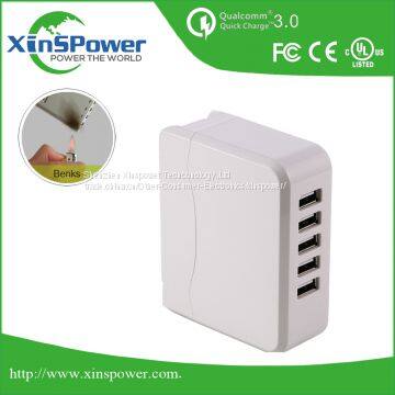 High Quality Desktop Type 5 Ports 5V 8A EU Plug Travel USB Charger With FCC UL CE Certification photo-3