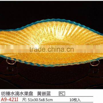 Spindle Shape Fashionable Plastic Fruit Tray With Holder