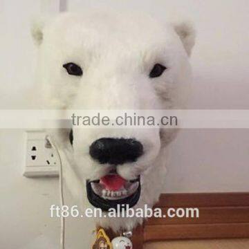 animals plush wall hanging of furry mounted bear head decoration