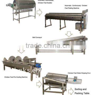 1-2t Chicken Feet Peeling Machine Chicken Claw Production Line chicken claw peeling machine