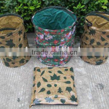 Printed Colorful Pop up Garden Bag Easily Collapsible Pop up Big Volume Garden Leaves Bag