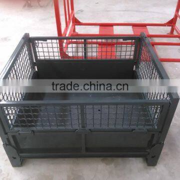 folding steel heavy duty wire container pallet cage