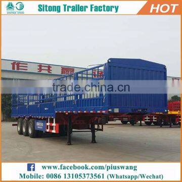 Sitong 3 Axles Stake Bulk Semi Trailer 40t 60t Livestock Trailer for Agricultural Product photo-5