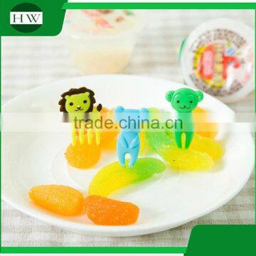 Eco Plastic Kid Tableware Cartoon Animal Fruit Fork Set photo-3