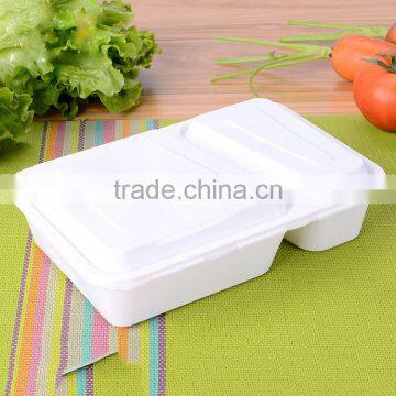 The Reason Why 2 Compartment Plastic Lunch Food Packing Container With Clear Lid photo-3