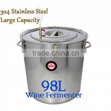 Large Capacity !98L Household 304 Stainless Steel Wine Fermenter Fermentation Tank For Vodka/Liquor/Wine/Beer