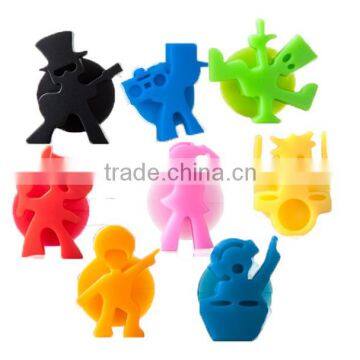 Silicone Suction Cup Wine Glass Marker photo-4