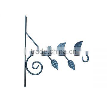 Metal Leaf Shape Cast Iron Basket Hanger Flower Stand photo-2