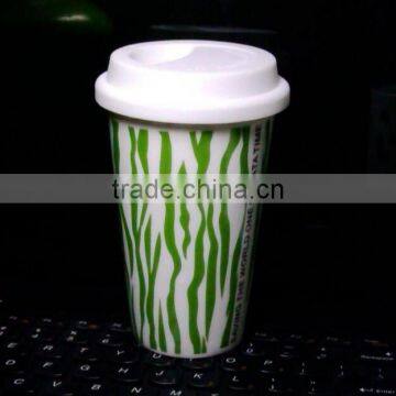 12oz custom printing ceramic mug with lid decal printing mug