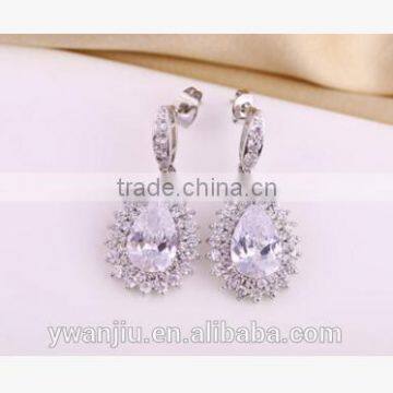 Wholesale Stock Small Order Fashion Women Top Grade Drip Zircon Earrings photo-2