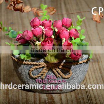 2015 Simple High Quality Round Cement Garden Pot Indoor photo-6
