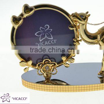 24K Gold Plated Camel With Hump and Photo Frame Best Tableware photo-2