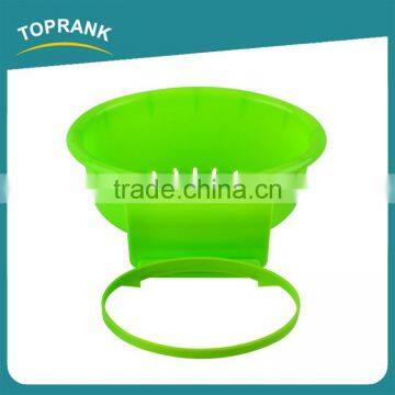 Toprank Colorful Plastic Vegetable Draining Strainer Basket Hanging Vegetable Food Strainer Basket With Holder photo-3