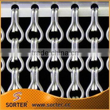 new design decorative aluminum link chain window curtain