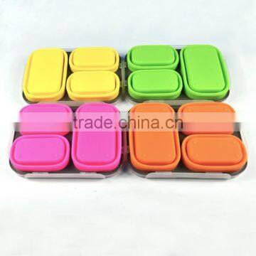 Silicone Food Storage Lunch Box Containers photo-6