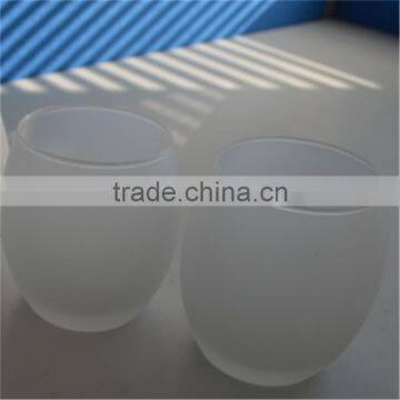 glass candle stick holders frosting candle jar