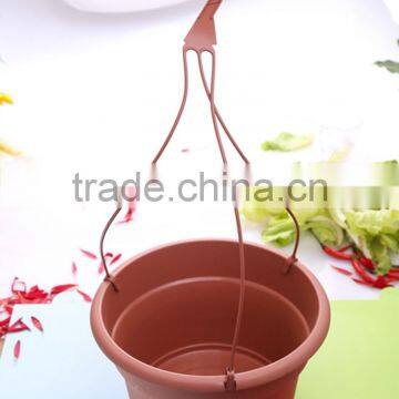 Wholesale useful plastic flower pot with hanger/Plastic plant pot with hanger