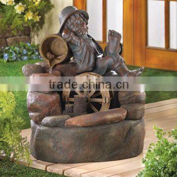 Landscape Garden Decorations Bronze Metal Nude Fountains Boy photo-4