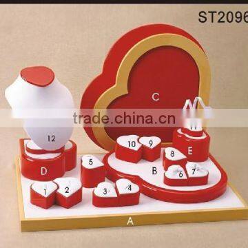 China Exhibitor Organizer for Shop Counter and Store Window Leather Jewelry Display Set photo-4