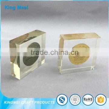 High Quality Custom Paper Weight Acrylic Coin Display photo-4