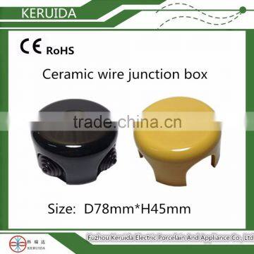 Retro Porcelain Junction Box With Rubber Plug/ceramic Wall Socket & Light Switch photo-2