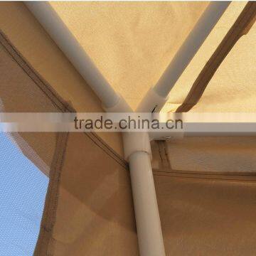 Garden Sand Double Roof Hexagon Patio Gazebo With Netting photo-4