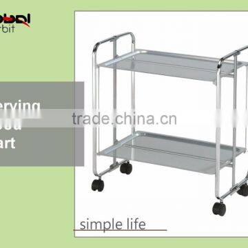 3 Tier Metal Movable Storage Kitchen Galley Medical Cart Office Trolley photo-5