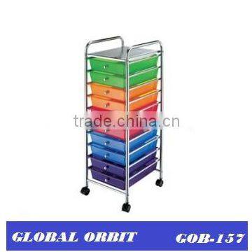 Plastic Mobile Storage Trolley, Space Saver Rolling Storage Drawer Cart photo-2