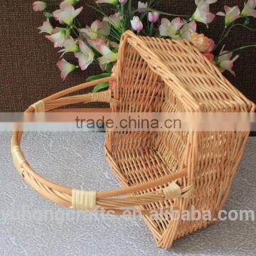 Storage Willow Basket With Handles Convenient For Picnic photo-4