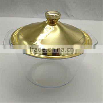 4L Wholsale Restaurant Hotel Supplies Chafing Dish, Gold Glass Buffet Stove photo-4