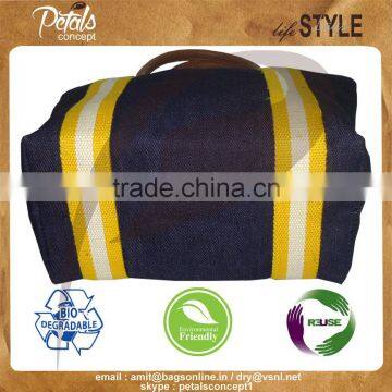 Cheap Fashion Recyled Canvas Cotton Shopping Bag With Inside Polyester Lining photo-5