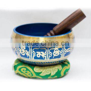 High Quality Colored Tibetan Handmade Meditation Singing Bowl