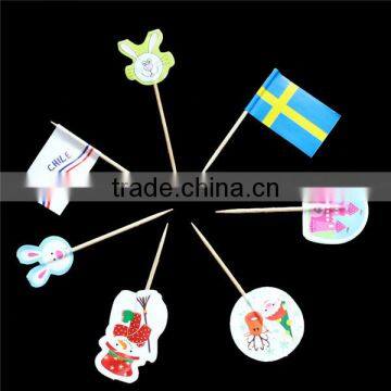 Fancy hot sell Decoration cocktail small paper food flag