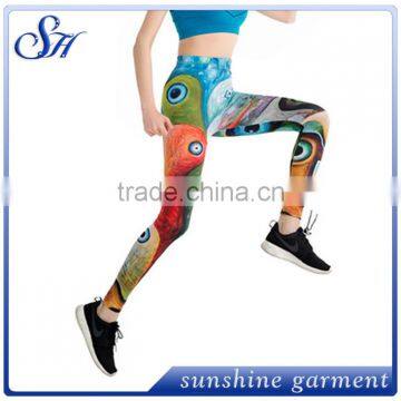 KX016 Polyester Women's Novelty Leggings With Colorful Eye 2017 photo-3