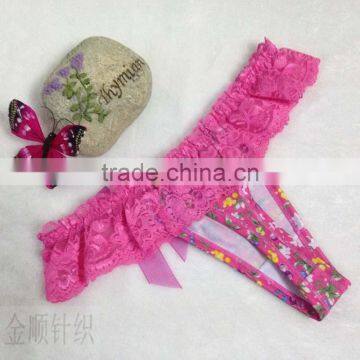 Stock Fashion Summer Style Underware Women Lace Thongs Sey G String T Back Lady Briefs Seamless Underwear Printed Lace Lady T pa photo-6