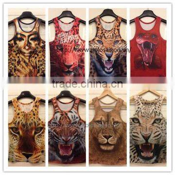 Women Tank Top 3d Printing, 100% Polyester photo-3