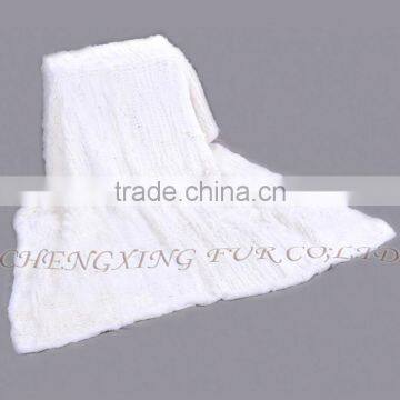 CX-D-95 European Fashion White Knitted Real Rex Rabbit Fur Blanket Area Rug For Living Room photo-4