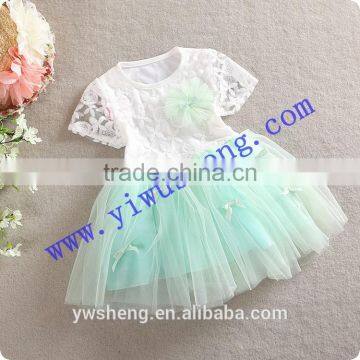 Wholesale aqua blue girl party dress for children,princess green frozen girl dresses