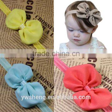 Hot selling baby Chiffon Ribbon girls bowknot headband